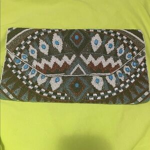 Beaded Clutch with Tribal Design